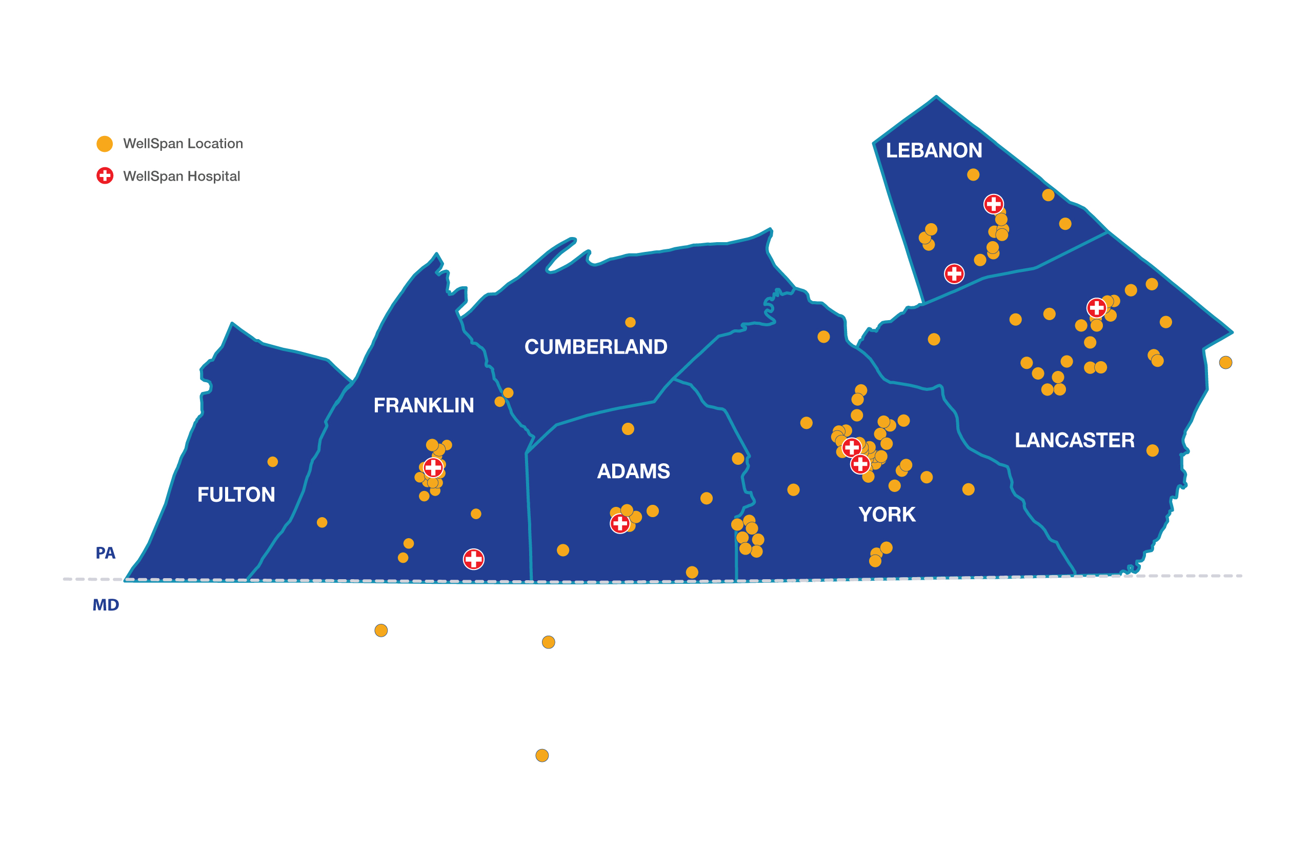 Wellspan Location Map